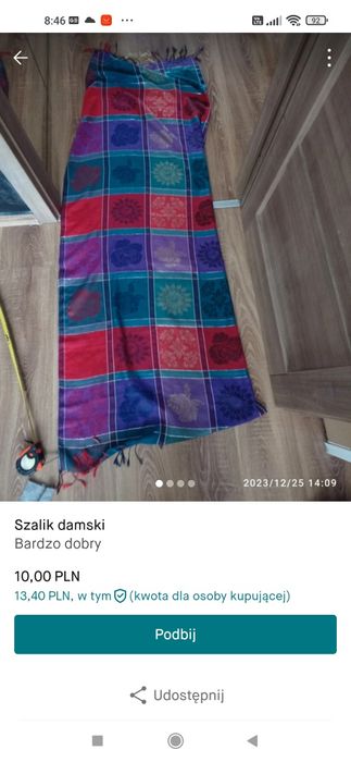 Szalik damski  cienki