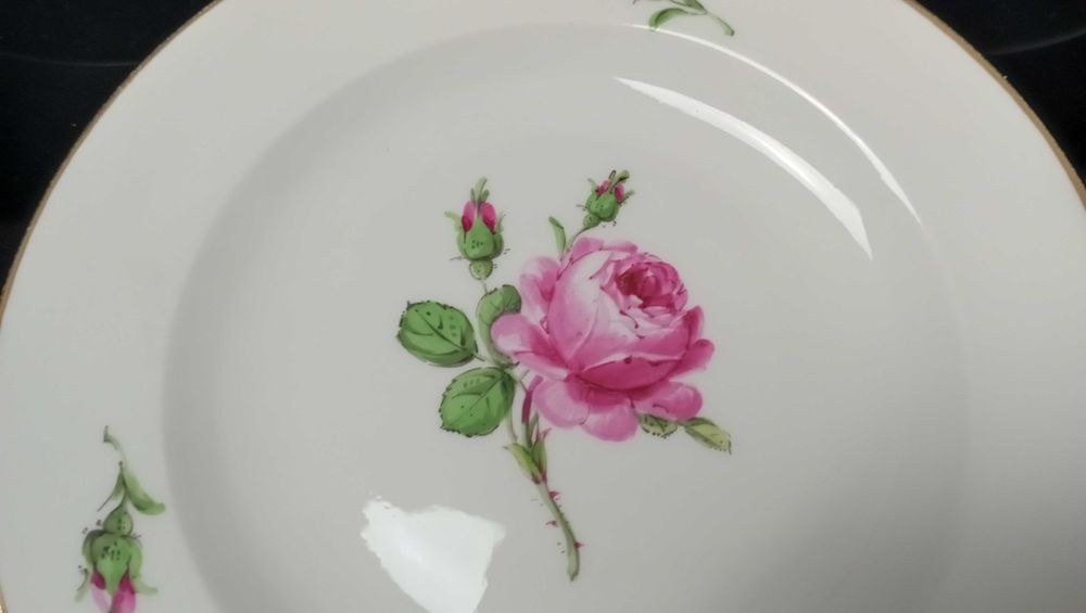 5 talerzyków deserowych Miśnia Meissen Róże