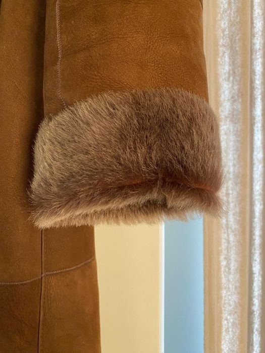 Casaco de pele comprido da Massimo Dutti