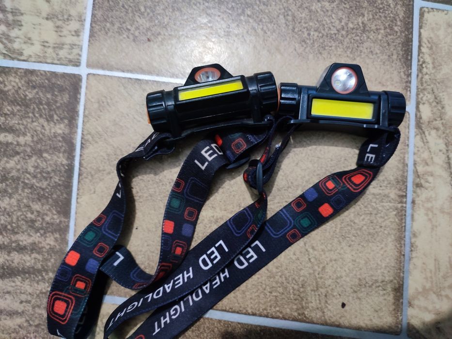 Фонарик налобний з акумулятором