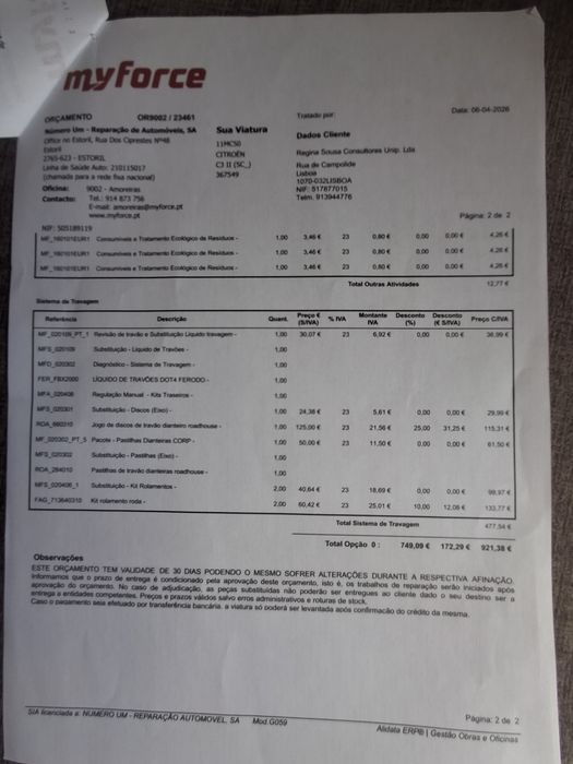 Citroen comercial C3 matricula 11-MC-50 Gasóleo