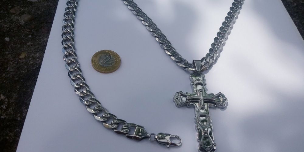 Łańcuszek męski,splot pancerka,316l,damski łańcuszek,krzyżyk,585,925,X