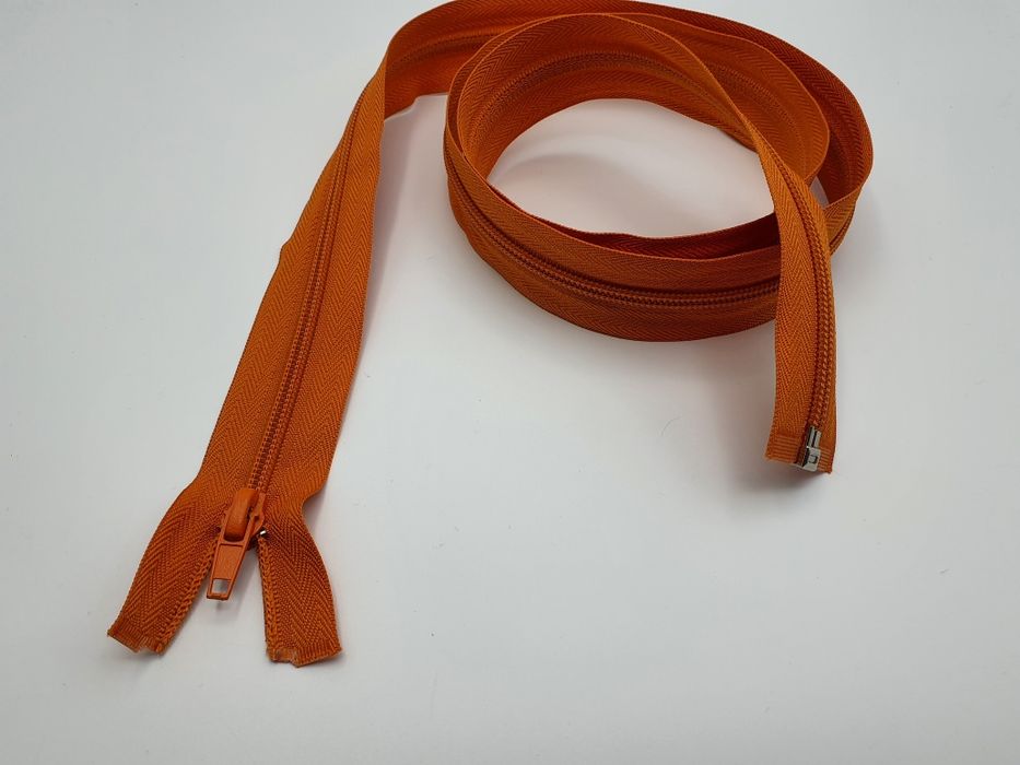 Zamek suwak żyłka 112 cm.pomarańcz