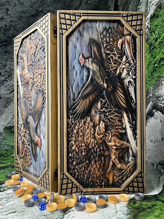 нарди нарды з дерева, охота, качки, фазани,кабан,лось,глухарі