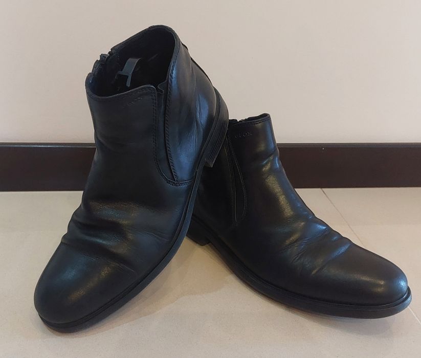Półbuty trzewiki sztyblety czarne skóra męskie  Geox r. 42