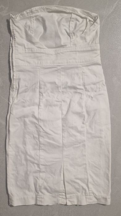 Sukienka biala jeans obcisla dopasowana sexy Bershka M