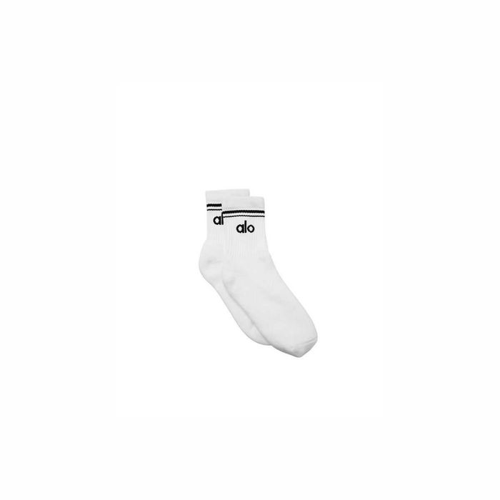 Шкарпетки Alo Yoga Unisex Half-Crew Throwback Socks White/Black