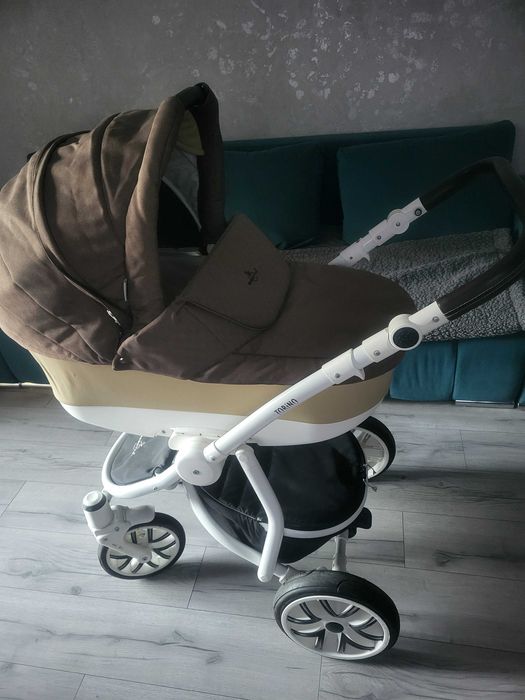 Wózek dziecięcy BEBETTO TORINO  gondola + spacerówka  + dodatki . Nosidełko