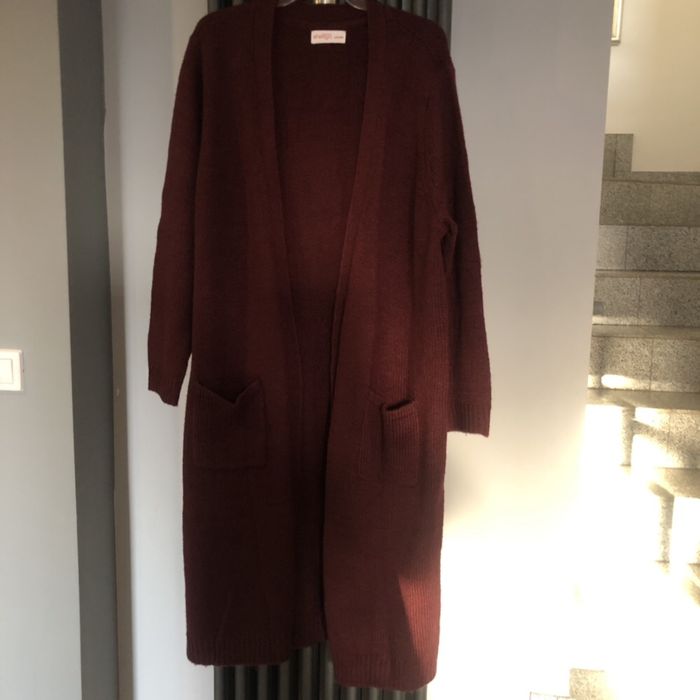 Sweter bordowy Sheego