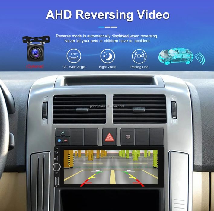 Rádio 1din 6,86 polegadas 2/64GB GPS RDS WIFI Carplay novo