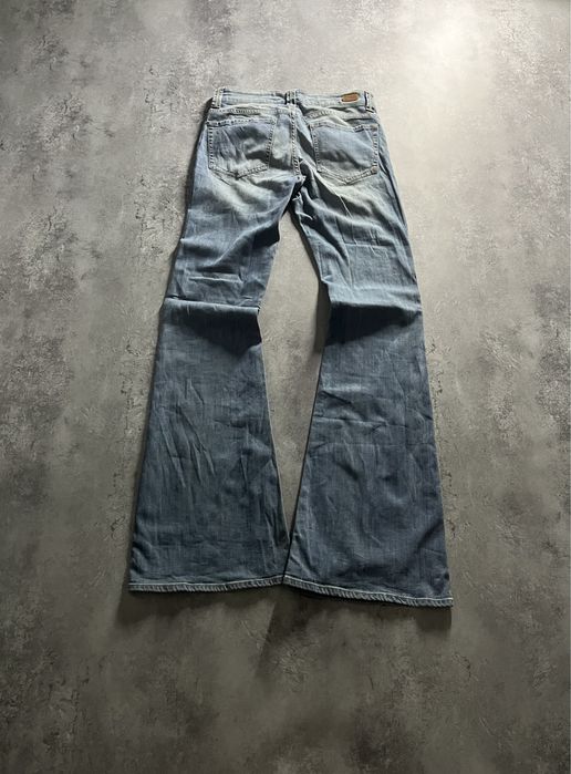 Джинси flared faded jeans клеш кльош джинсы opium baggy archive голубі
