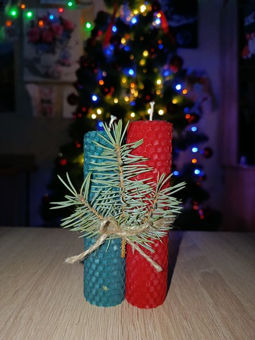 Свічки з вощини ручної роботи