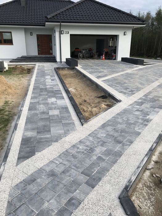 Kompleksowe  układanie kostki brukowej