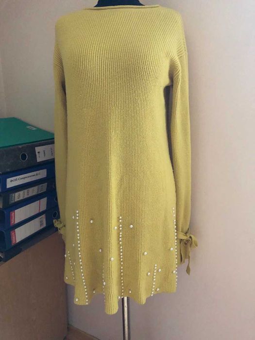 Теплое платье-туника