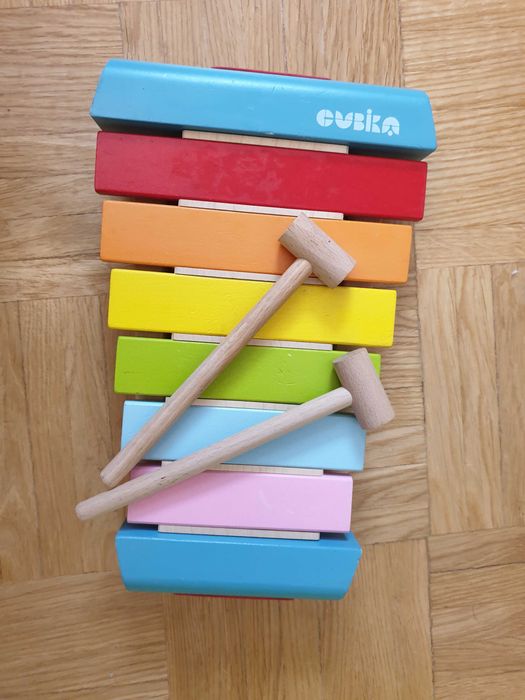 Drewniane cymbałki ksylofon Cubika – eko instrument dla dzieci