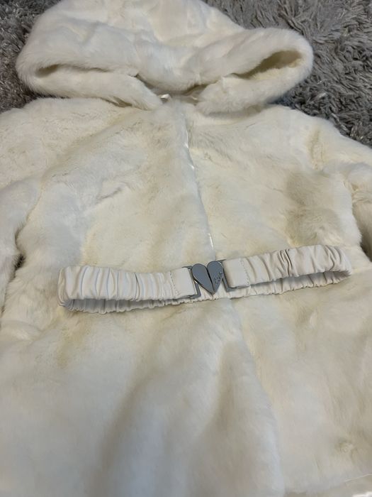 Дитяча біла еко шубка OVS kids 110 см