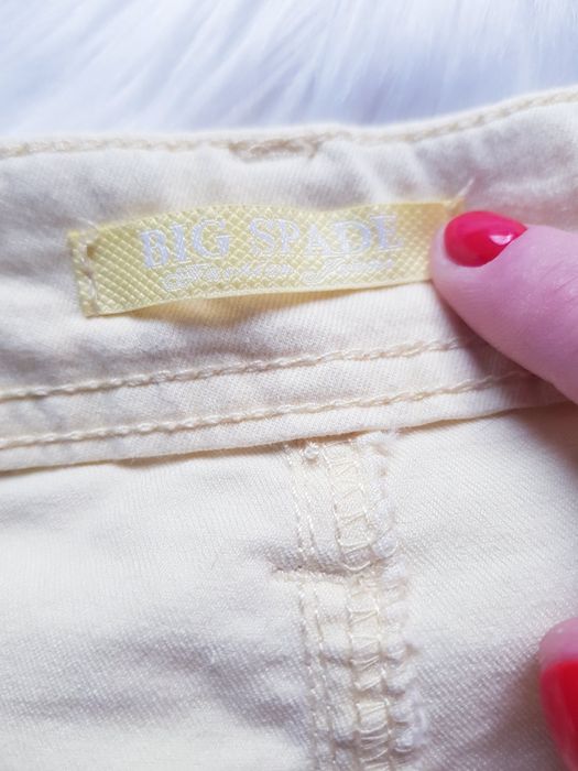 Bawełniane spodenki szorty damskie z wysokim stanem marki Big Spade