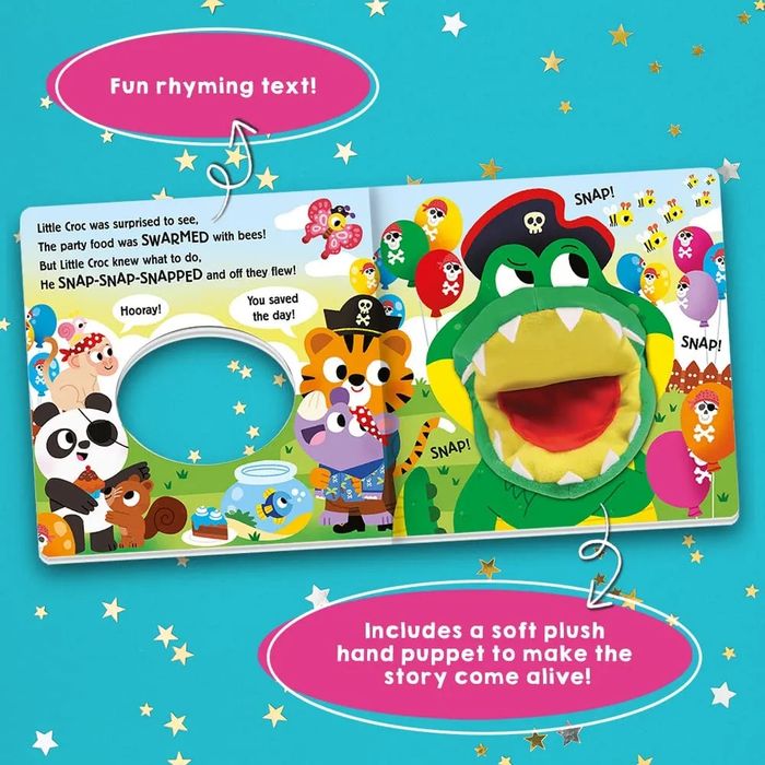 Have You Ever Met a Snappy Croc? finger puppet book pacynka angielski