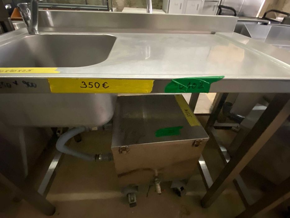 Bancada inox cuba grande esquerda