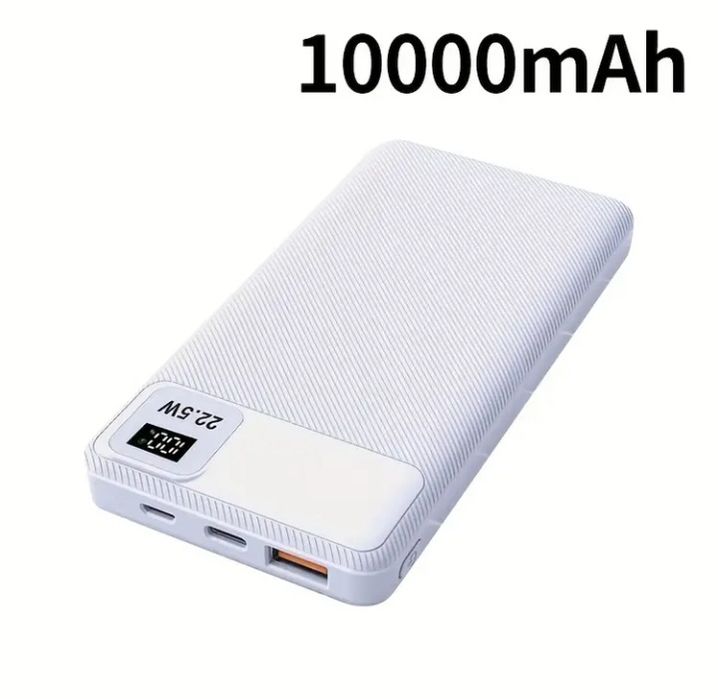 Павербанк, powerbank 10000, повербанк, з вбудованими шнурами для зарядки