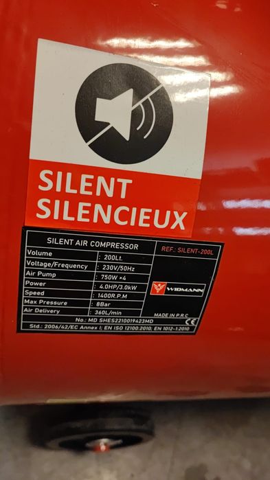Compressor de 200 litros silencioso novo