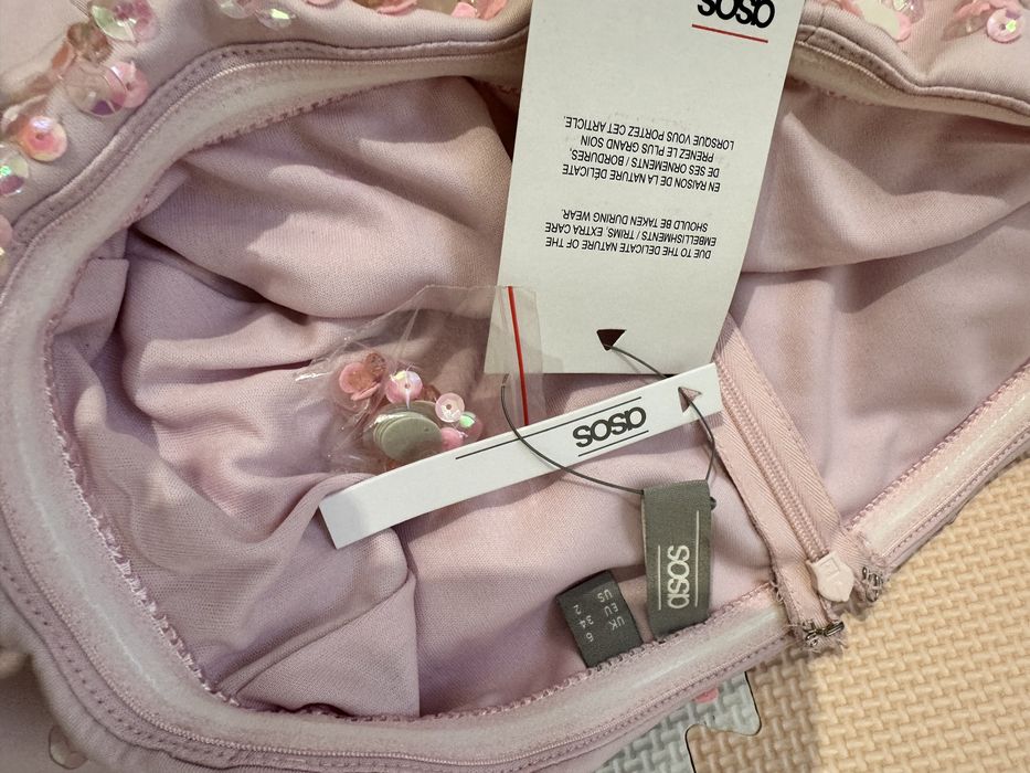 Sukienka Asos XS / 34 Pudrowy Róż