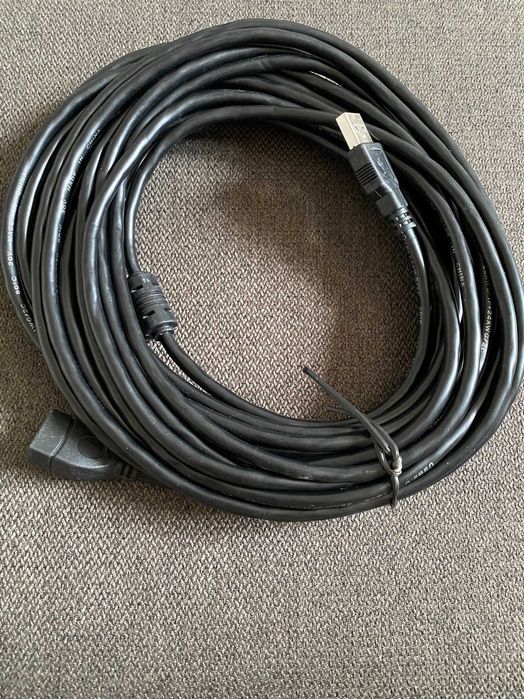 Кабель USB-подовжувач AM-AF 10 м чорний тато-мама