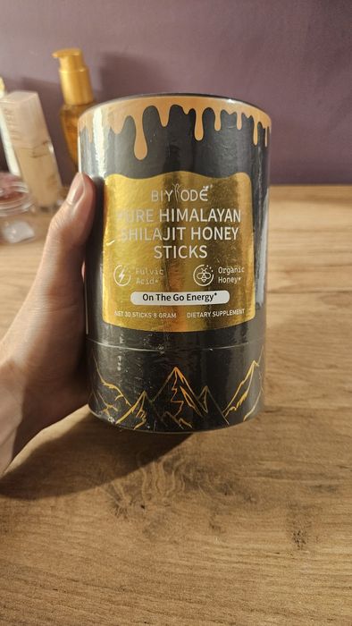 Shilajit Himalajski z Miodem BIYODE 30 Saszetek Kwas Fulwowy Nowy