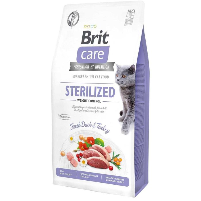 Корм для котов Brit Care Cat STERILIZED,WEIGHT CONTROL 7к