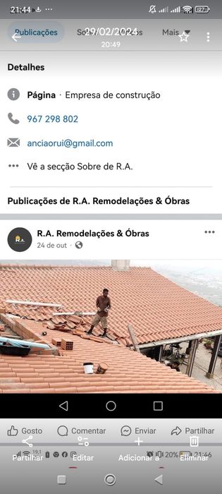 Telhados, isolamentos e pintura