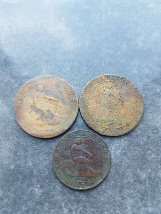 Монети Іспанії сентими 1870-1878