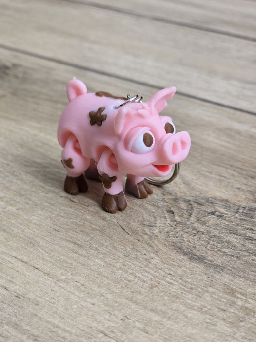 Breloczek Świnka 3d - Brelok Druk3d fidget Keychain mixGadzet