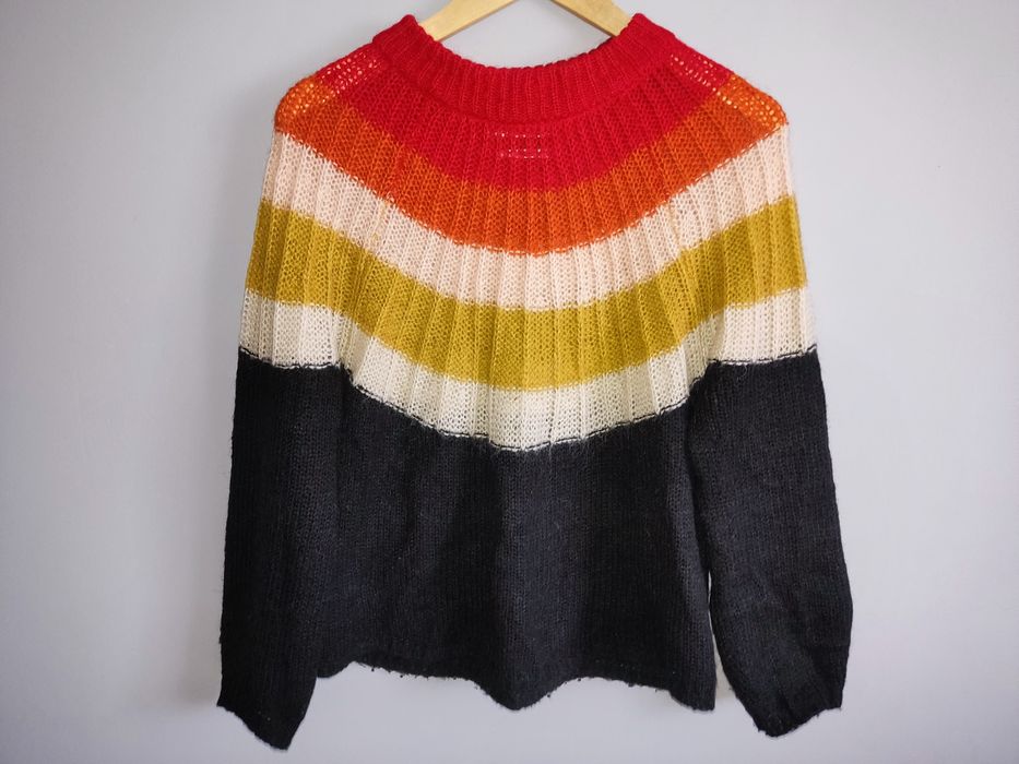 Mango MNG piękny modny sweter z moherem r.. S