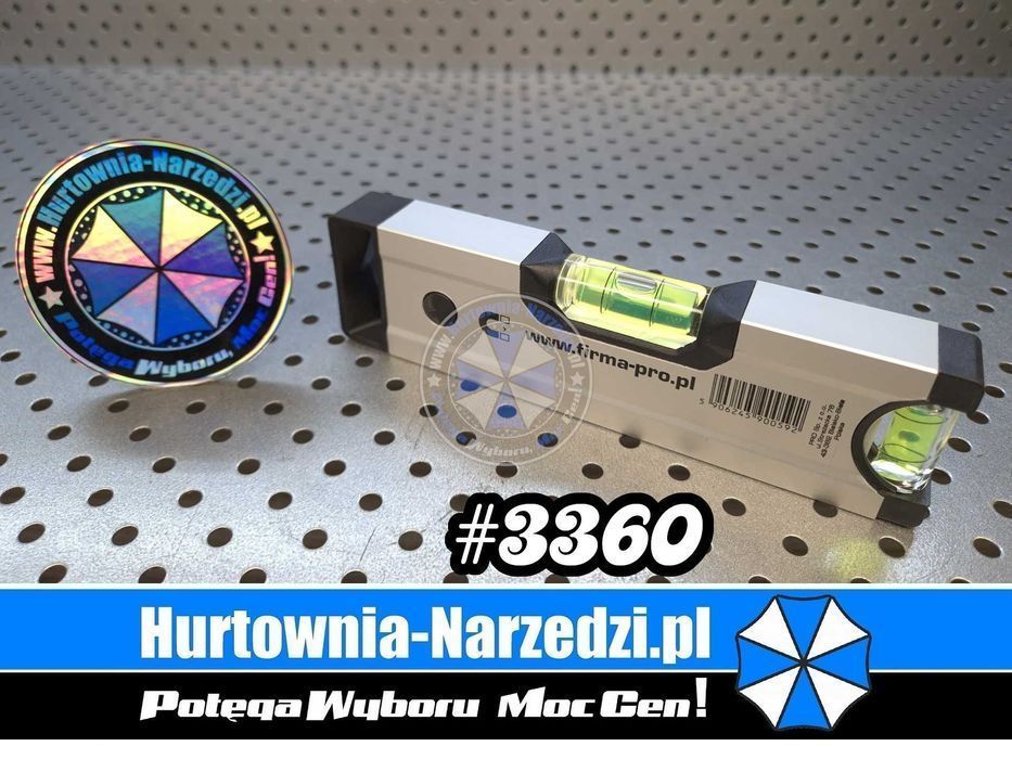 Poziomica 18cm Poziomica Anodowana z Magnesem PRO600 18cm PRO