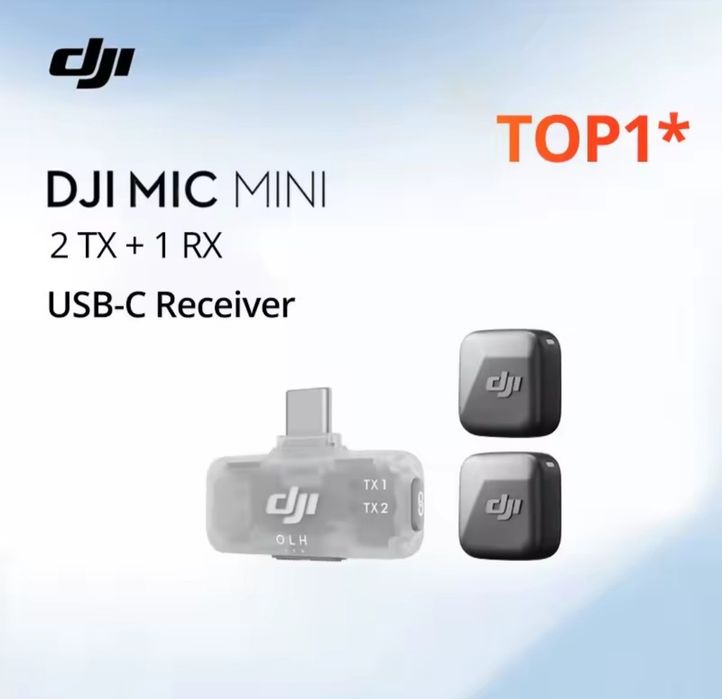 Мікрофонна радіосистема DJI Mic Mini Mobile Version 2 TX + 1 Mobile RX