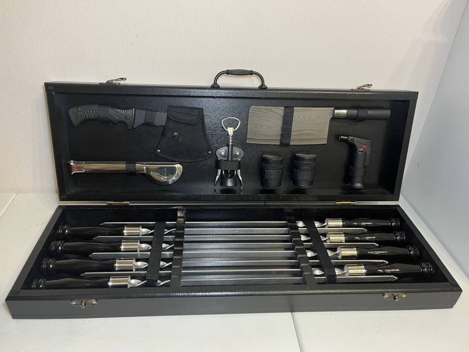 Деревянный набор Шампуров на ПОДАРОК МУЖЧИНЕ От Производителя