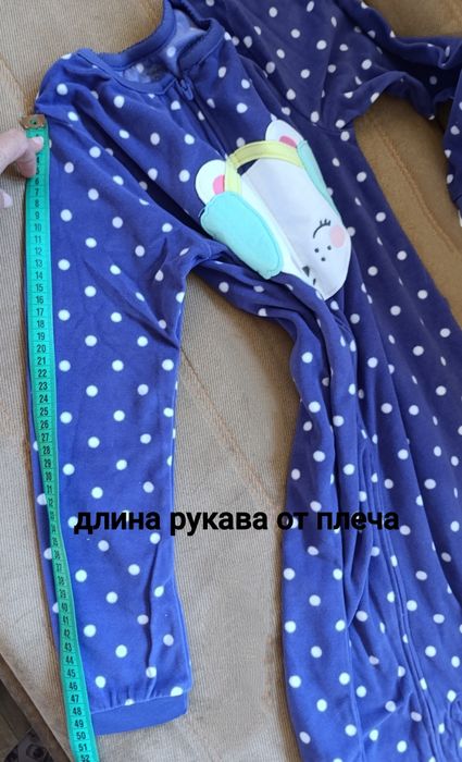 Флисовый человечек, пижама на девочку, Carter's