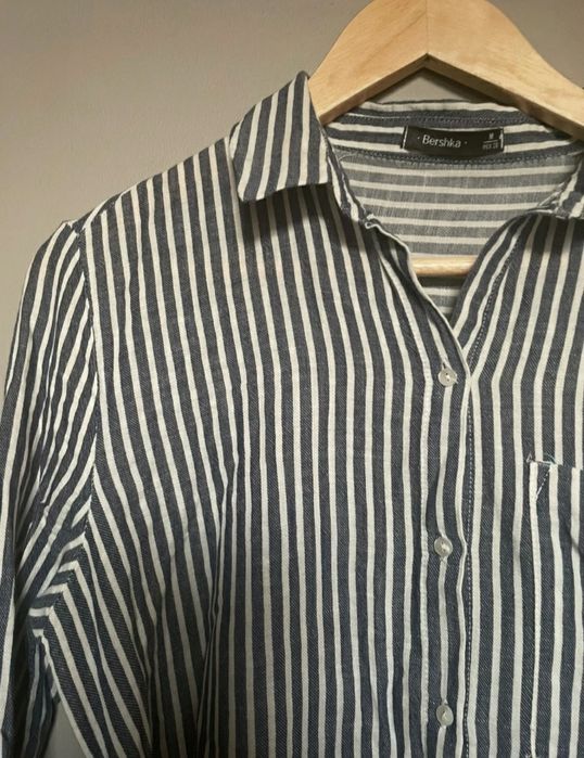 Szmizjerka damska Bershka sukienka koszulowa w paski M