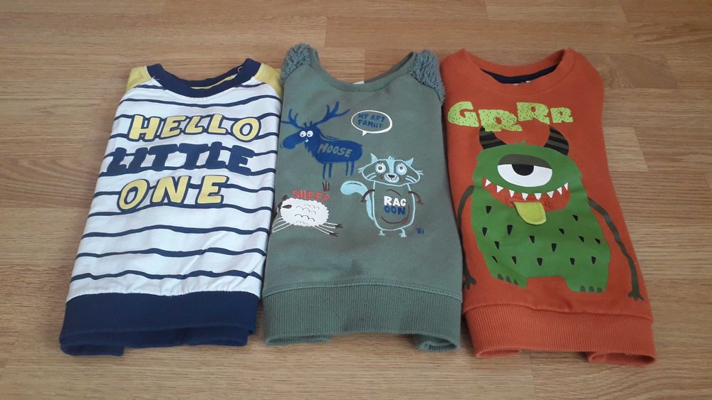 Bluza chłopięca 86/92 - komplet 3 sztuki