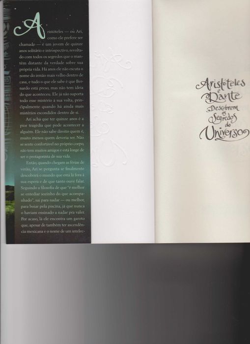 Aristóteles e Dante descobrem os segredos do universo