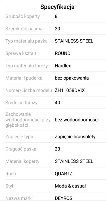 Luksusowy zegarek męski komplet
