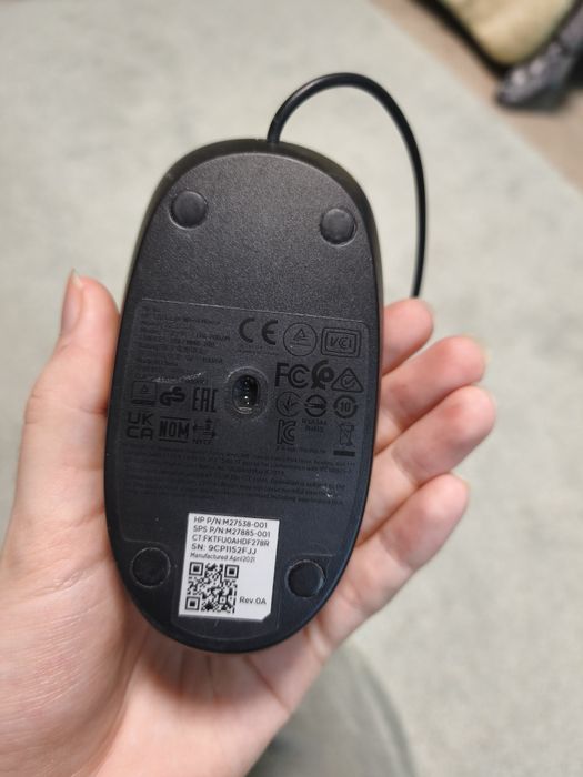 Мишка HP 128 Laser Wired, 3кн., 1200 dpi, чорна 265D9AA (чорний)