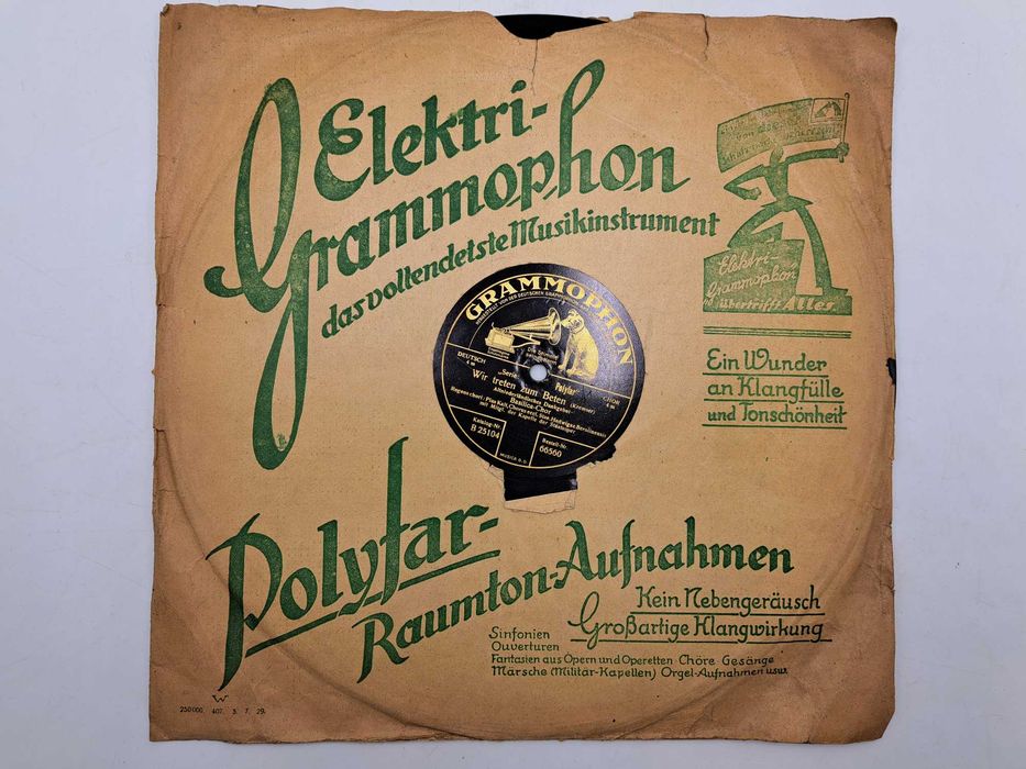 Płyta winylowa ebonit szelak We Gather Together (Wir treten zum Beten)