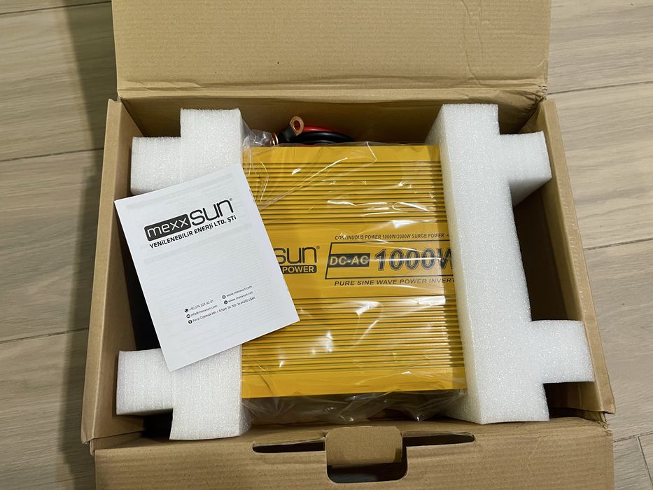 Інвертор Mexxsun MXSPSW-1000, 12В 220В, 1000Вт, чиста синусоїда