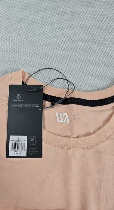 Koszulka VRST Men Size M Essential Pocket Tee Pink Crepe
