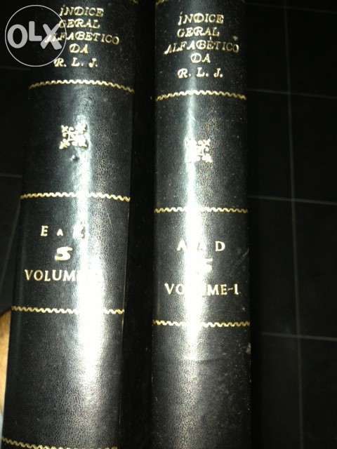 ÍNdice da Revista de Legislação e Jurisprudência (2 vols encadernados)