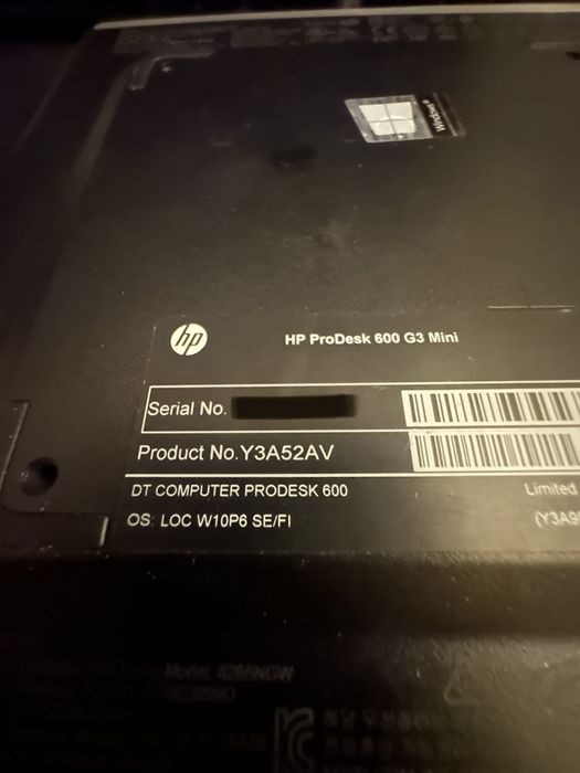 Hp ProDesk mini PC windows