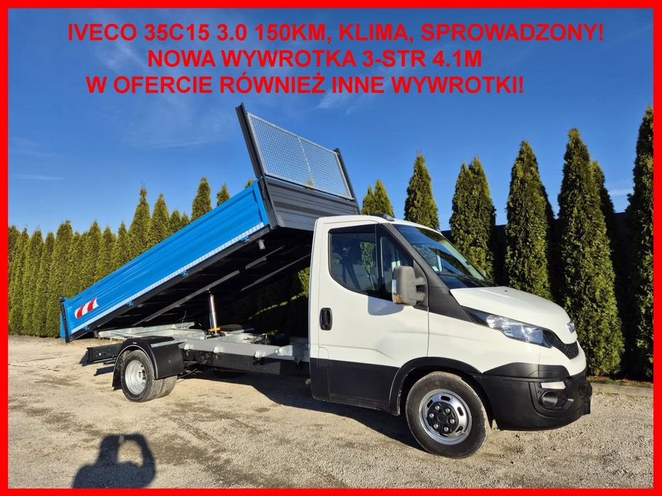 Iveco 35C15 3.0 Idealny  Wywrotka 3-str, Kiper 4.1m, bez korozji, Klima, 164tys, Sprowadzony!