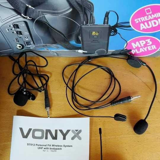 Coluna Amplificada Portátil 100W MP3/USB/bluetooth c/microfone s/fios