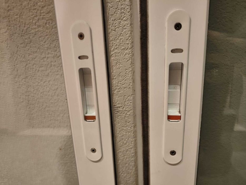 100 x 160 cm Janela de correr branco - vidro duplo usada